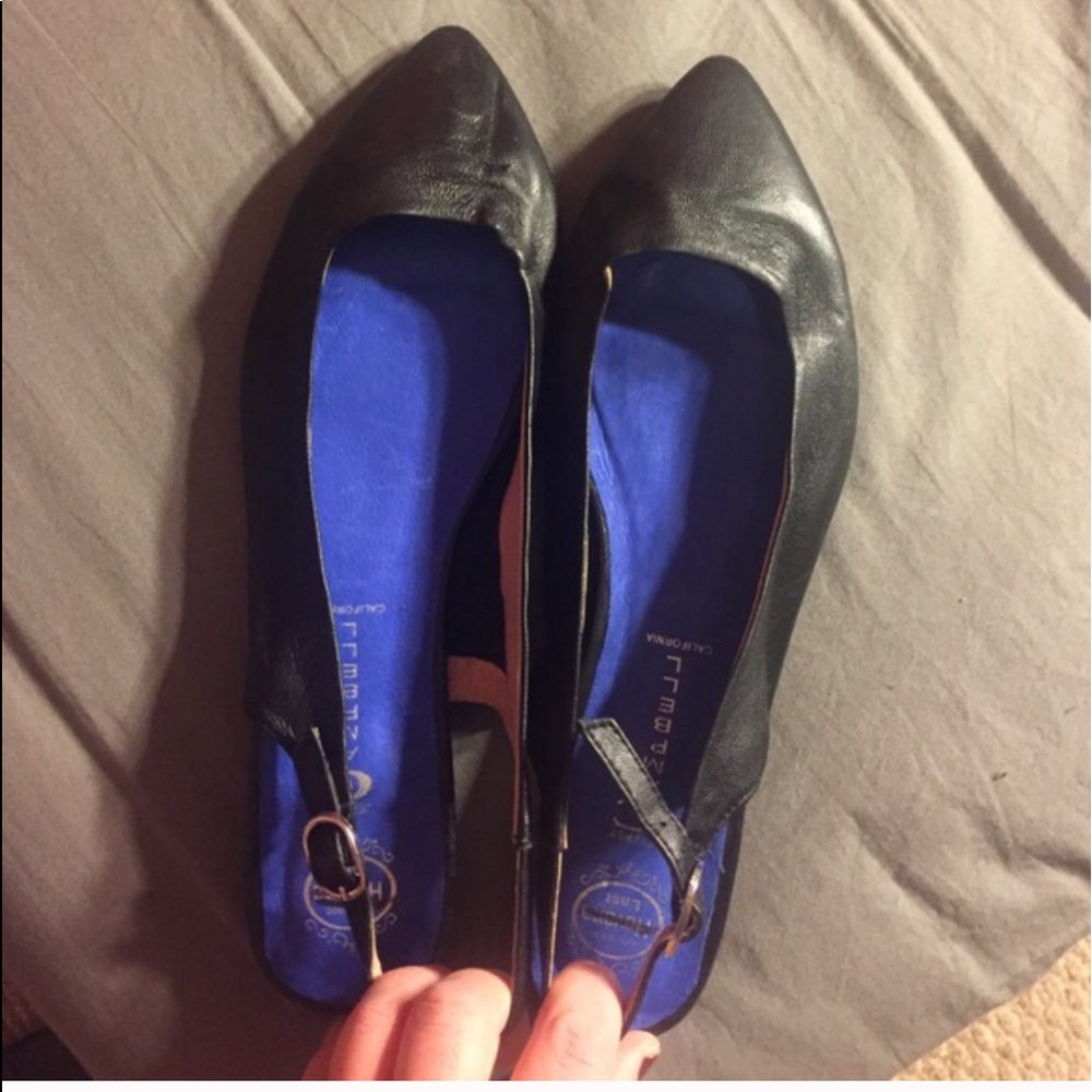 Jeffrey Campbell Black Slingback Flats